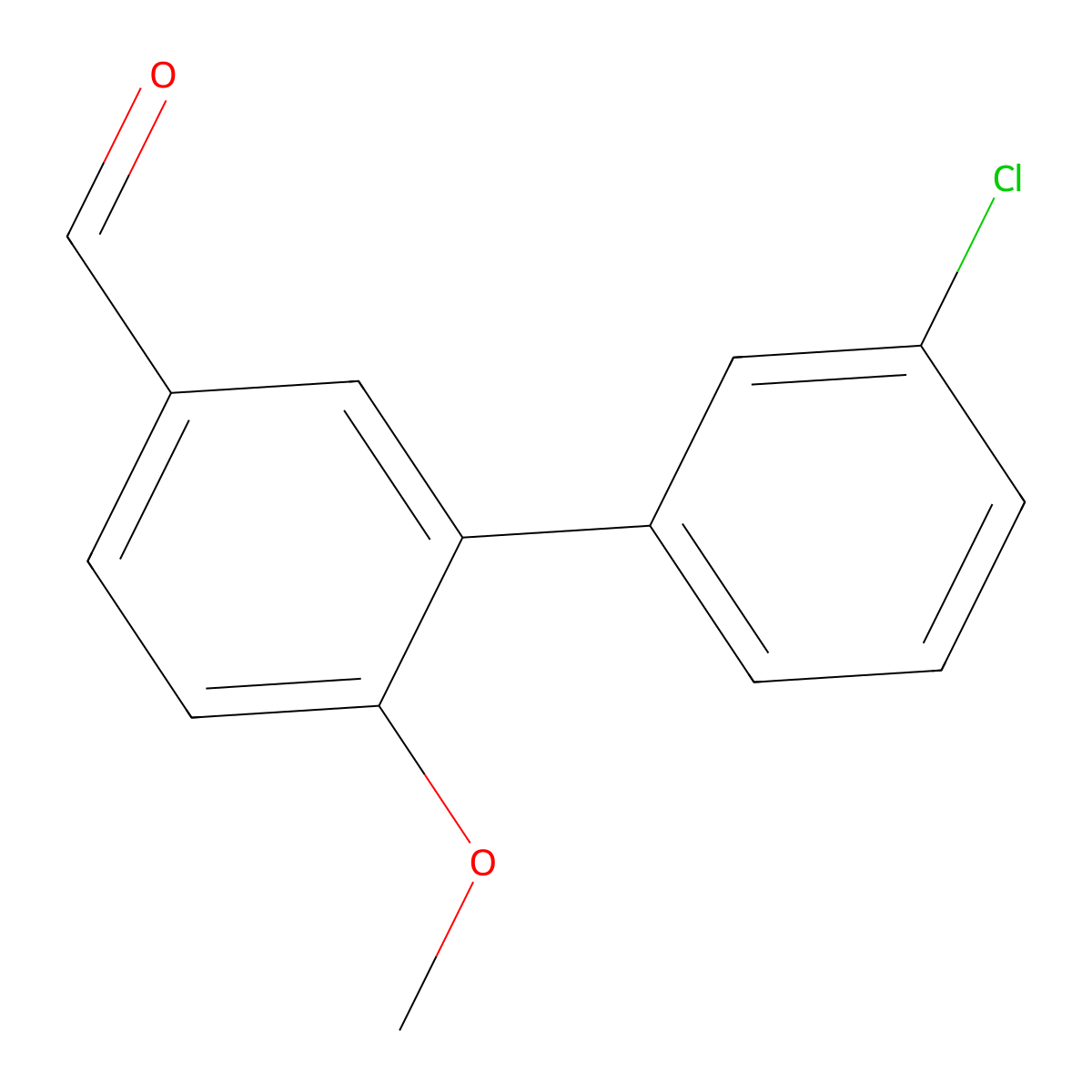 3'-Chloro-6-methoxy-[1,1'-biphenyl]-3-carbaldehyde molecular structure, CAS 689247-91-4