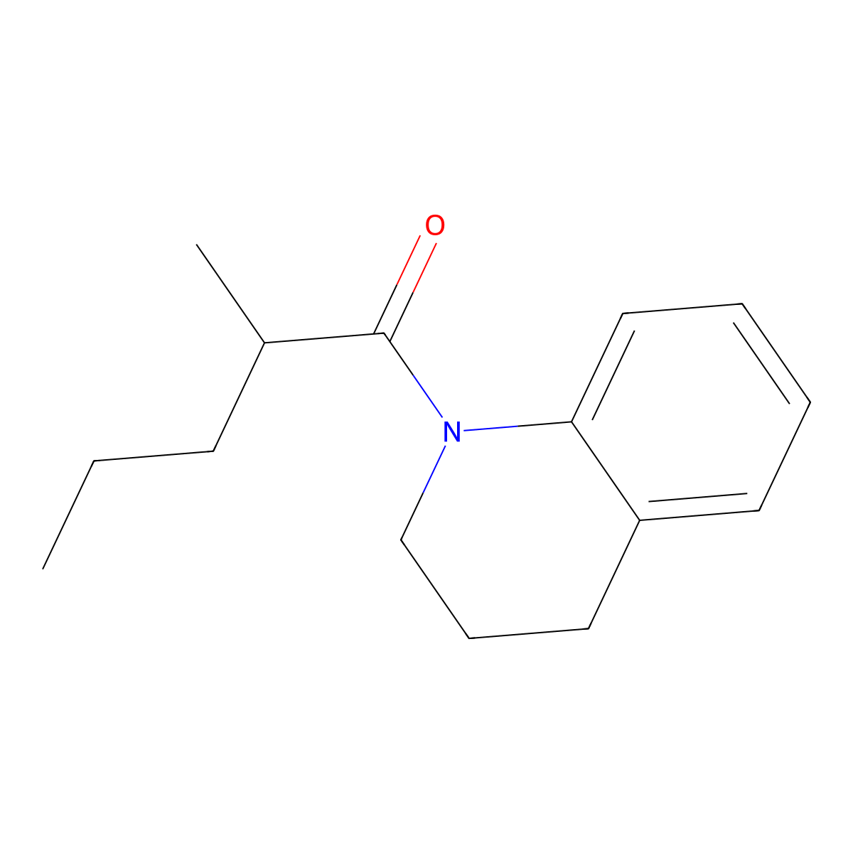 1-(3,4-Dihydroquinolin-1(2H)-yl)-2-methylpentan-1-one molecular structure, CAS 68925-88-2