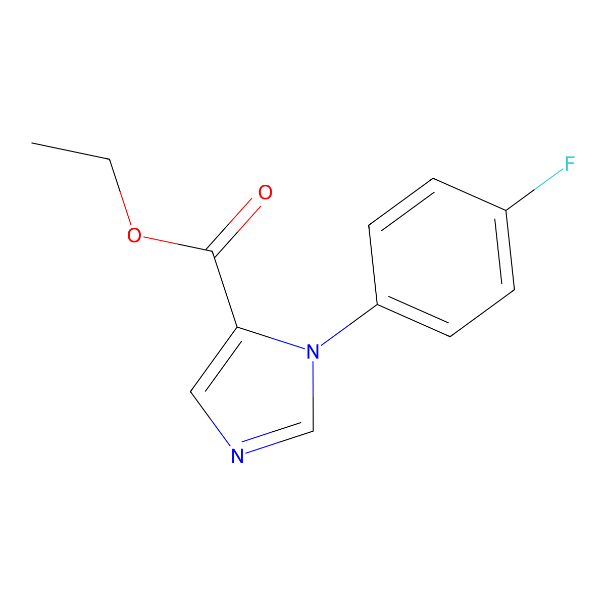 Ethyl 1-(4-fluorophenyl)imidazole-5-carboxylate molecular structure, CAS 689250-79-1
