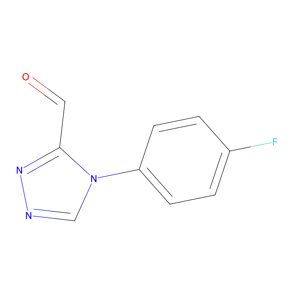 4-(4-fluorophenyl)-4H-1,2,4-triazole-3-carbaldehyde molecular structure, CAS 689250-90-6