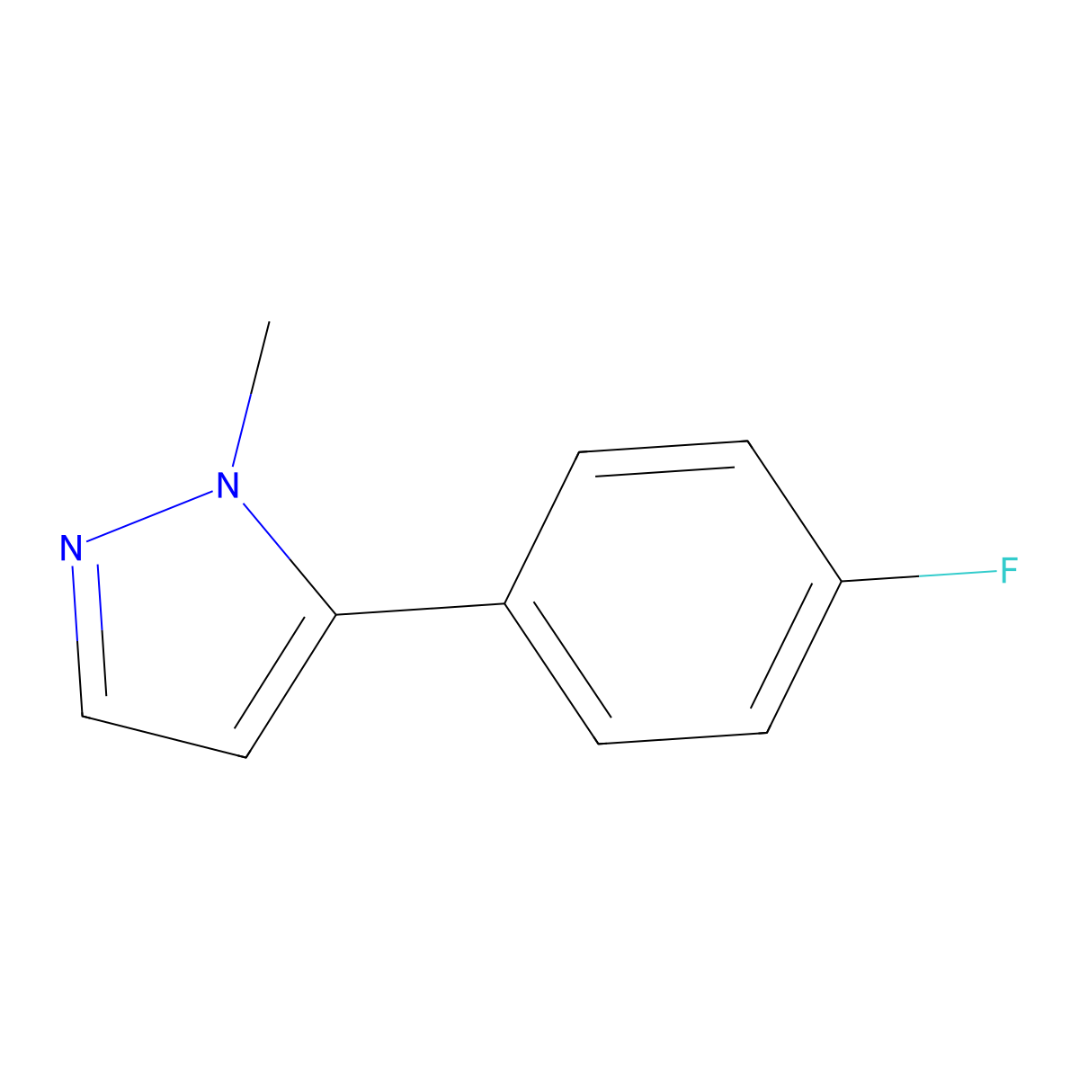 5-(4-Fluorophenyl)-1-methyl-1H-pyrazole molecular structure, CAS 689251-78-3