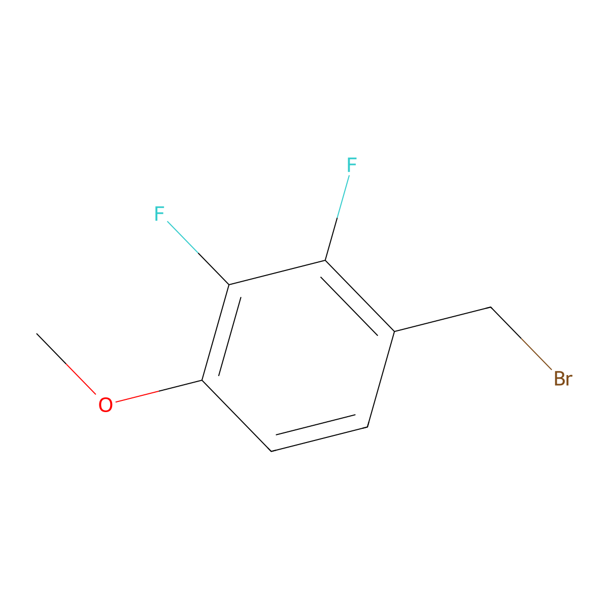 2,3-Difluoro-4-methoxybenzyl bromide molecular structure, CAS 689254-23-7