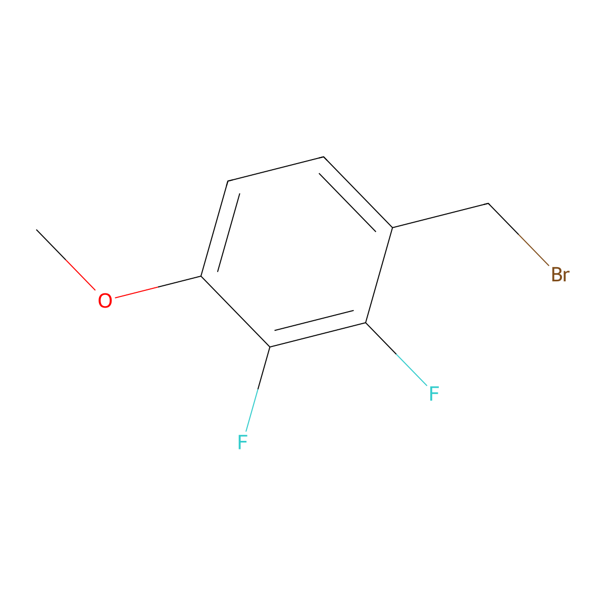 2,3-Difluoro-4-methoxybenzyl bromide molecular structure, CAS 689254-23-7