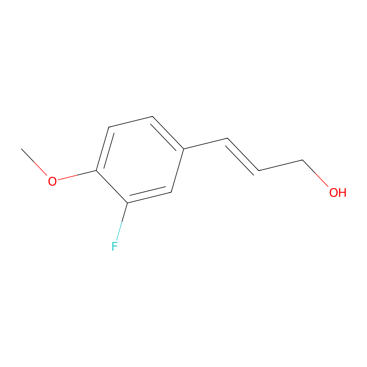 3-(3-Fluoro-4-methoxyphenyl)prop-2-en-1-ol molecular structure, CAS 689257-33-8