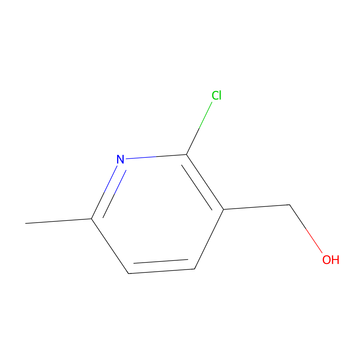 (2-Chloro-6-methylpyridin-3-yl)methanol molecular structure, CAS 689259-06-1