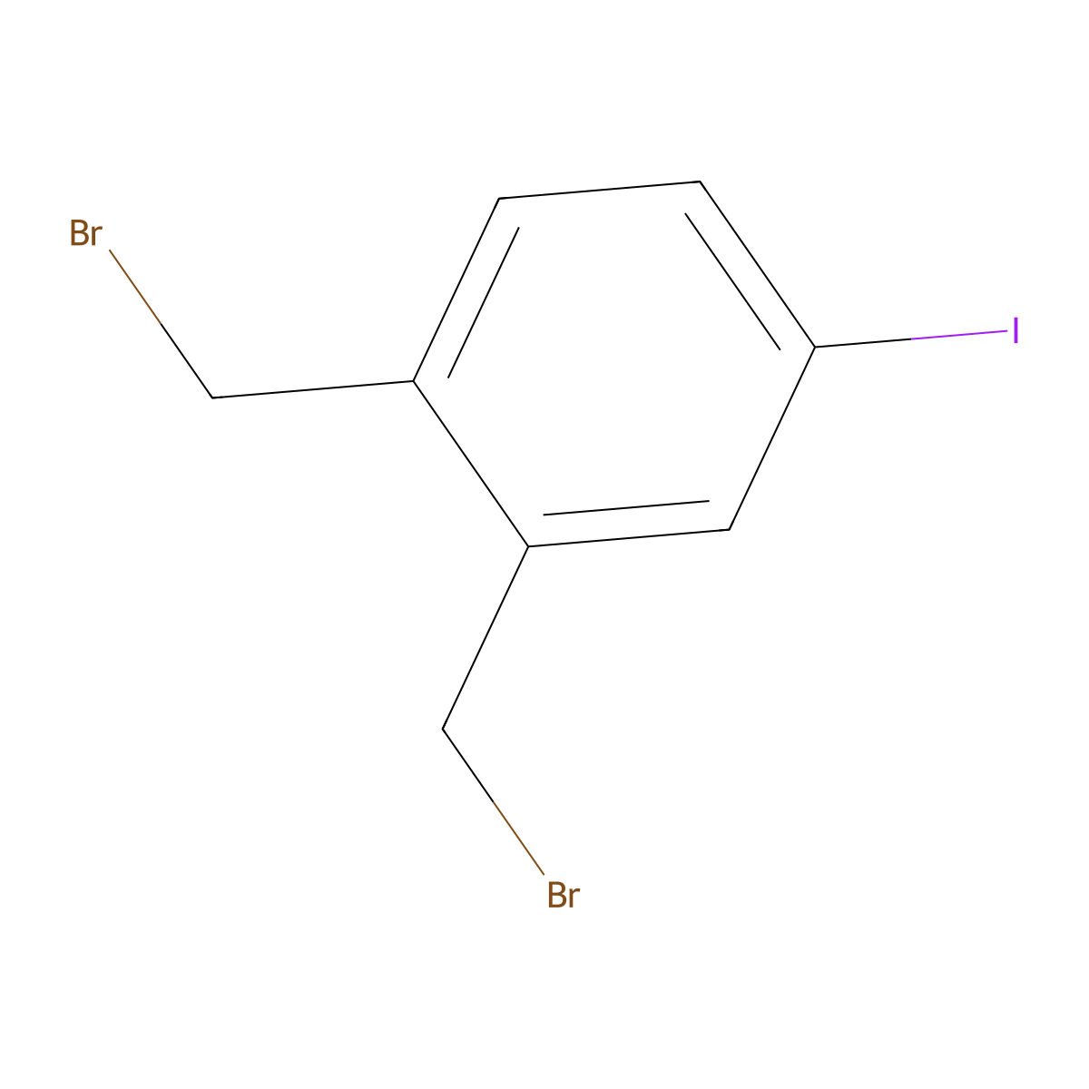 1,2-Bis(bromomethyl)-4-iodobenzene molecular structure, CAS 689260-54-6