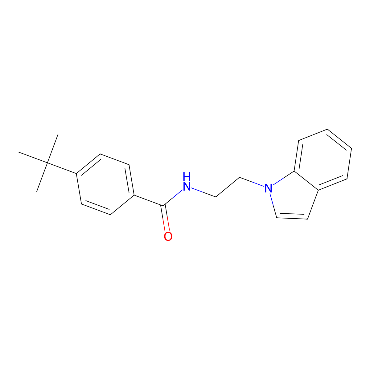 4-tert-butyl-N-[2-(1H-indol-1-yl)ethyl]benzamide molecular structure, CAS 689263-93-2