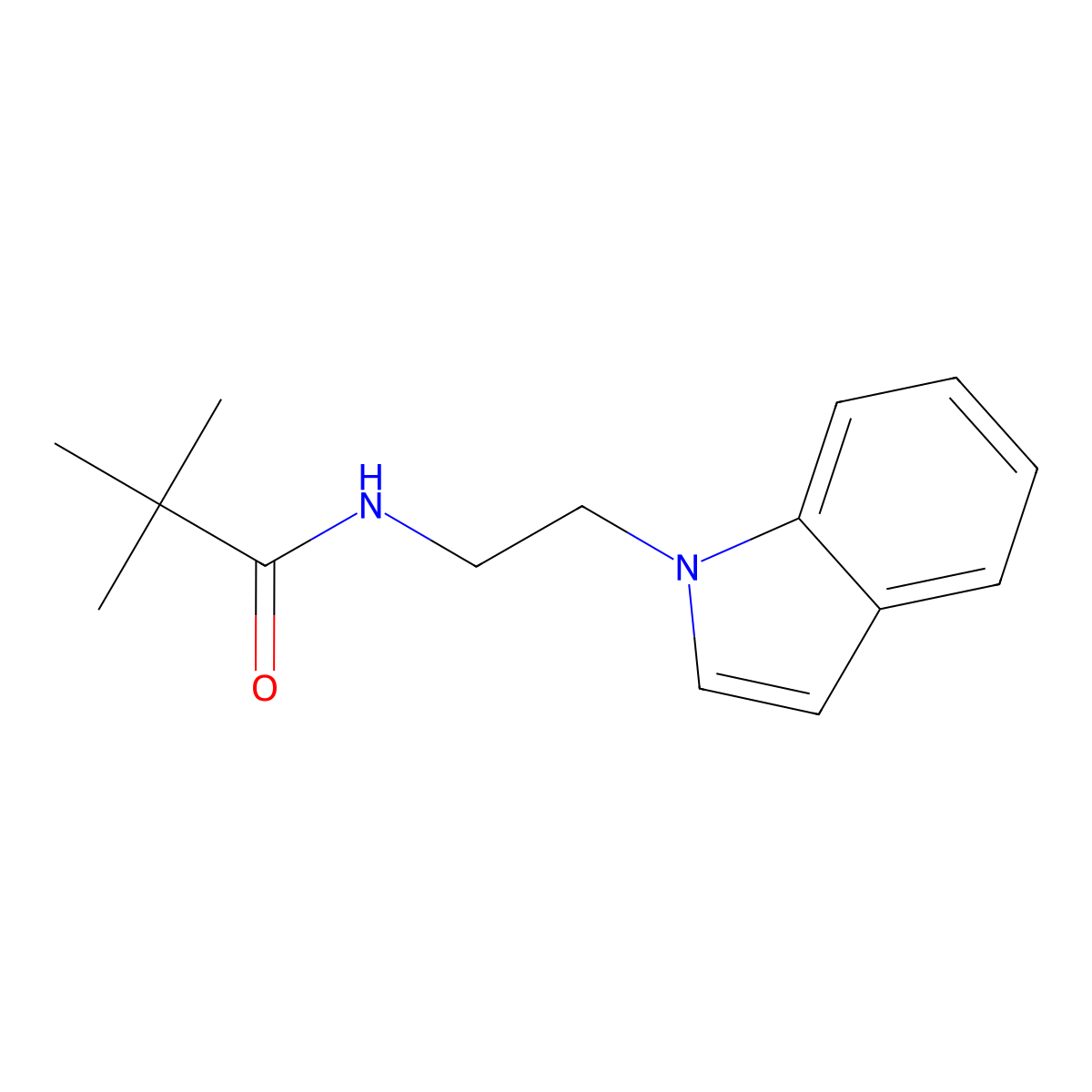 N-(2-(1H-indol-1-yl)ethyl)pivalamide molecular structure, CAS 689264-01-5