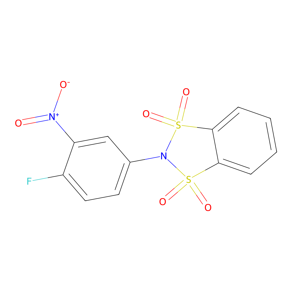 2-(4-Fluoro-3-nitrophenyl)-1,3,2-benzodithiazole 1,1,3,3-tetraoxide molecular structure, CAS 689268-53-9