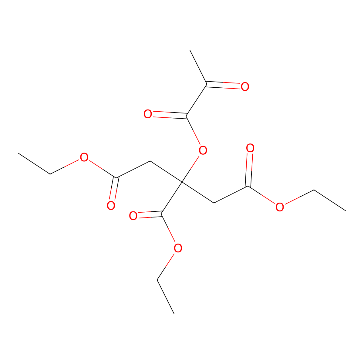 1,2,3-Propanetricarboxylic acid, 2-(1,2-dioxopropoxy)-, 1,2,3-triethyl ester molecular structure, CAS 68928-90-5