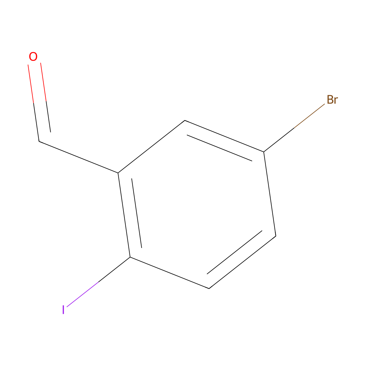 5-Bromo-2-iodobenzaldehyde molecular structure, CAS 689291-89-2