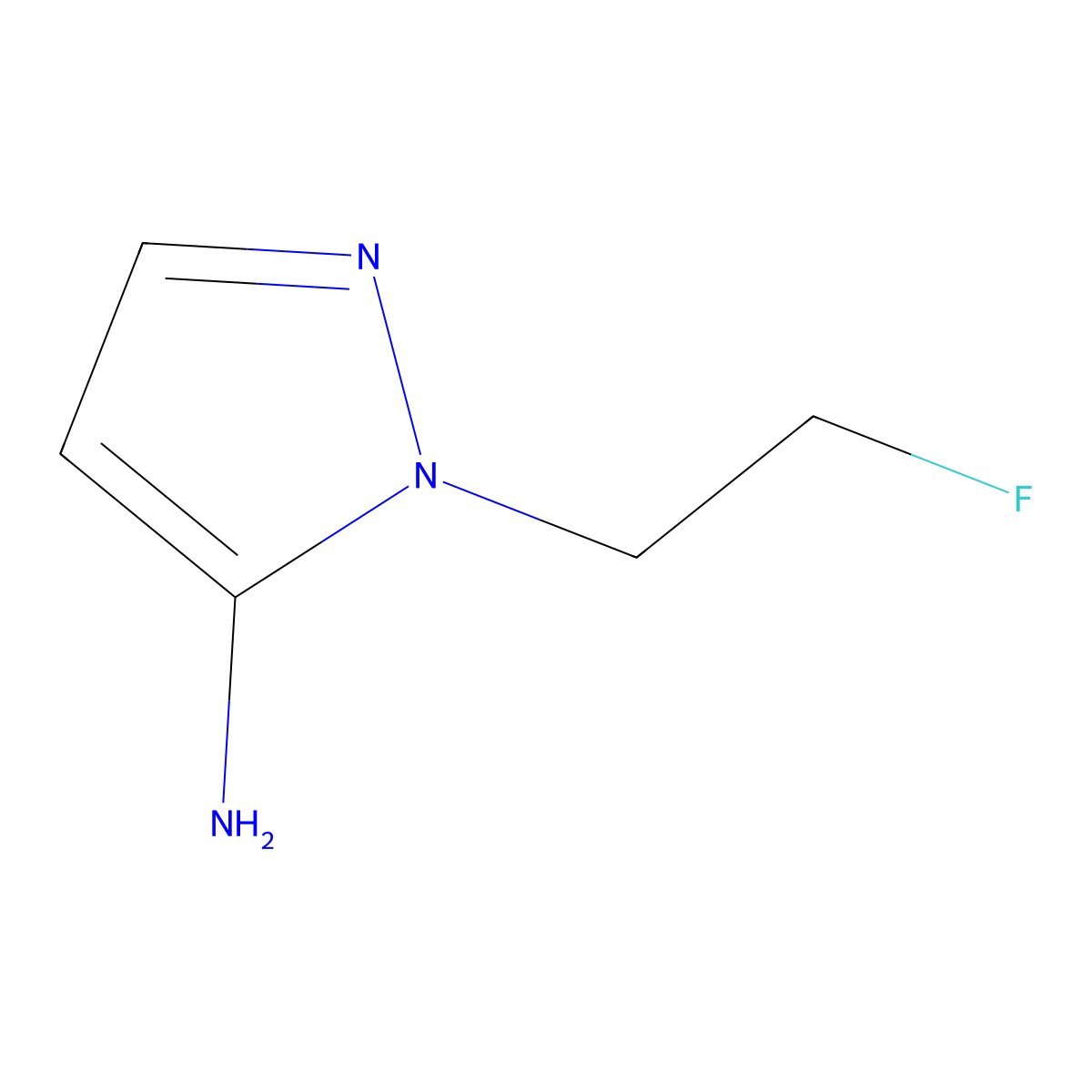 1-(2-fluoroethyl)-1H-pyrazol-5-amine molecular structure, CAS 689295-20-3