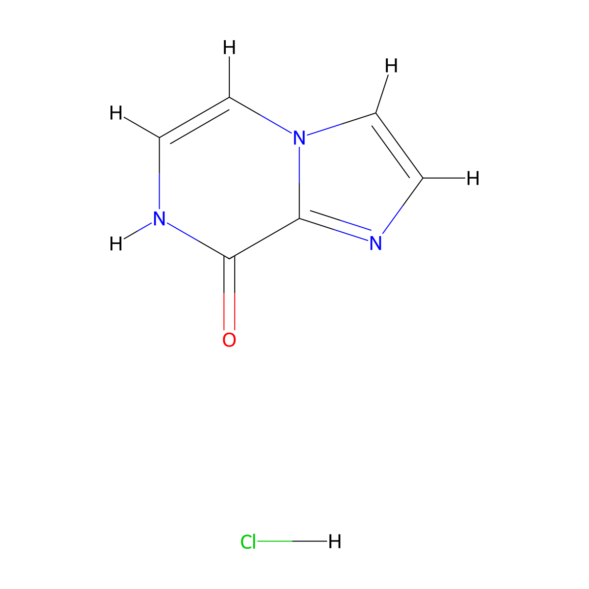 7H,8H-imidazo[1,2-a]pyrazin-8-one hydrochloride molecular structure, CAS 689297-88-9