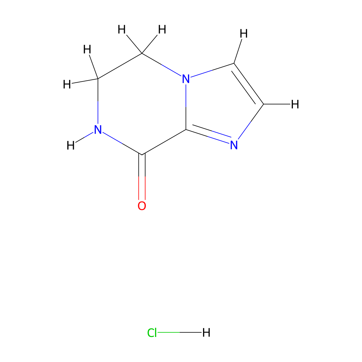 5H,6H,7H,8H-imidazo[1,2-a]pyrazin-8-one hydrochloride molecular structure, CAS 689297-94-7