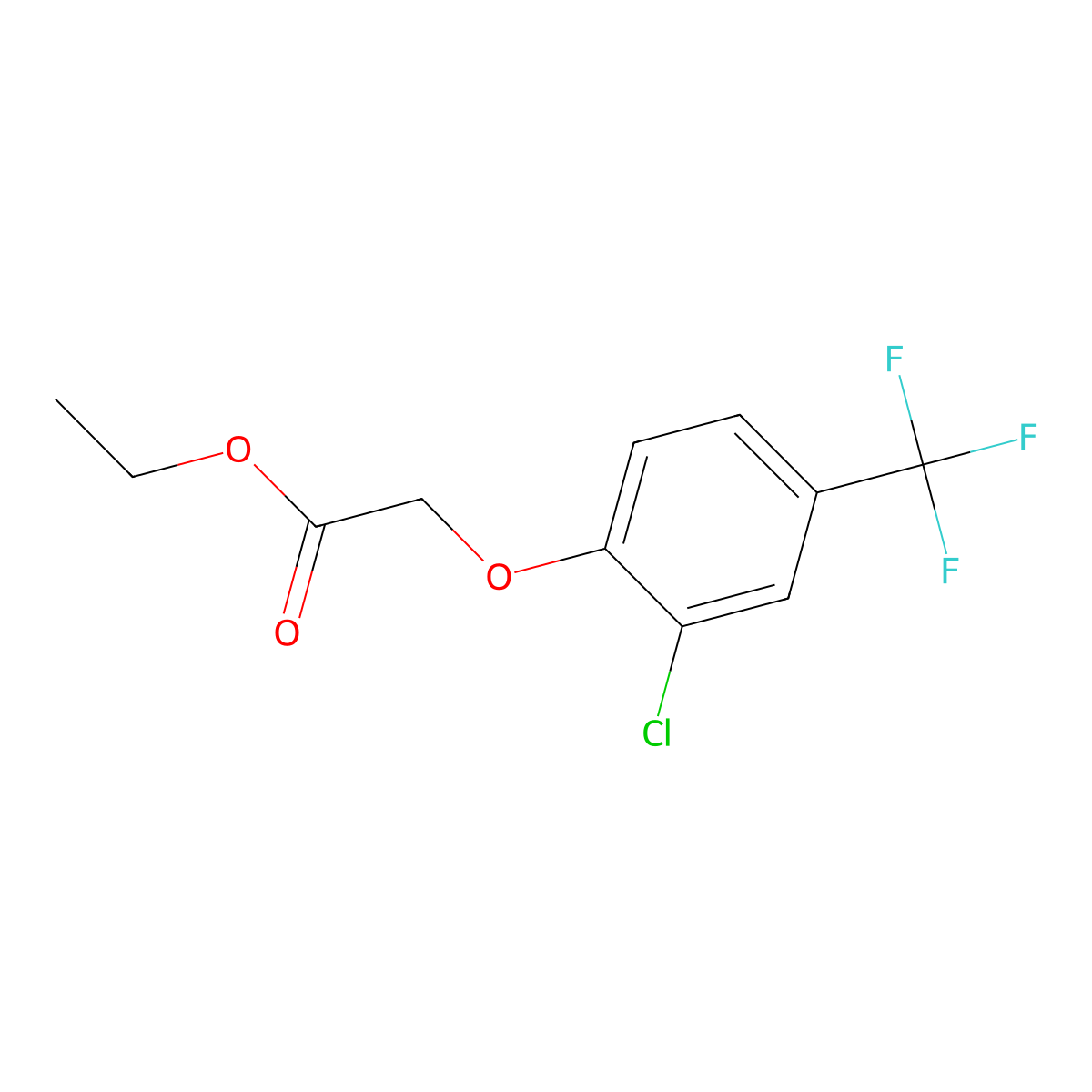 Ethyl 2-[2-chloro-4-(trifluoromethyl)-phenoxy]acetate molecular structure, CAS 689299-86-3