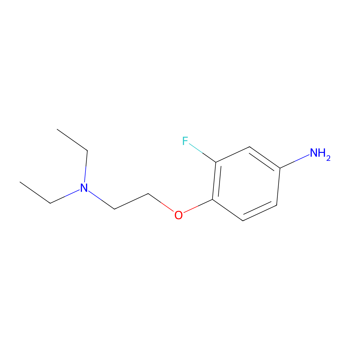 N-[2-(4-Amino-2-fluorophenoxy)ethyl]-N,N-diethylamine molecular structure, CAS 689299-96-5