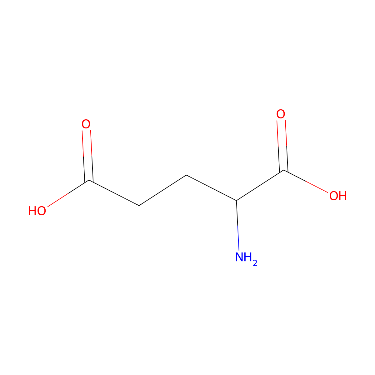 D-Glutamic Acid molecular structure, CAS 6893-26-1