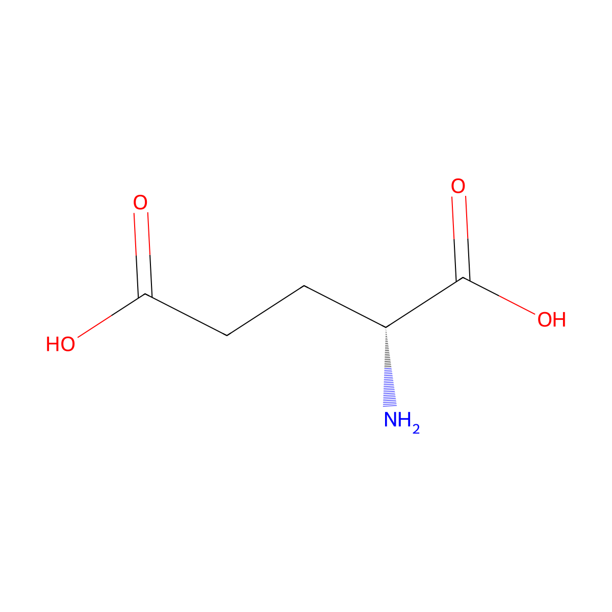 D-Glutamic Acid molecular structure, CAS 6893-26-1