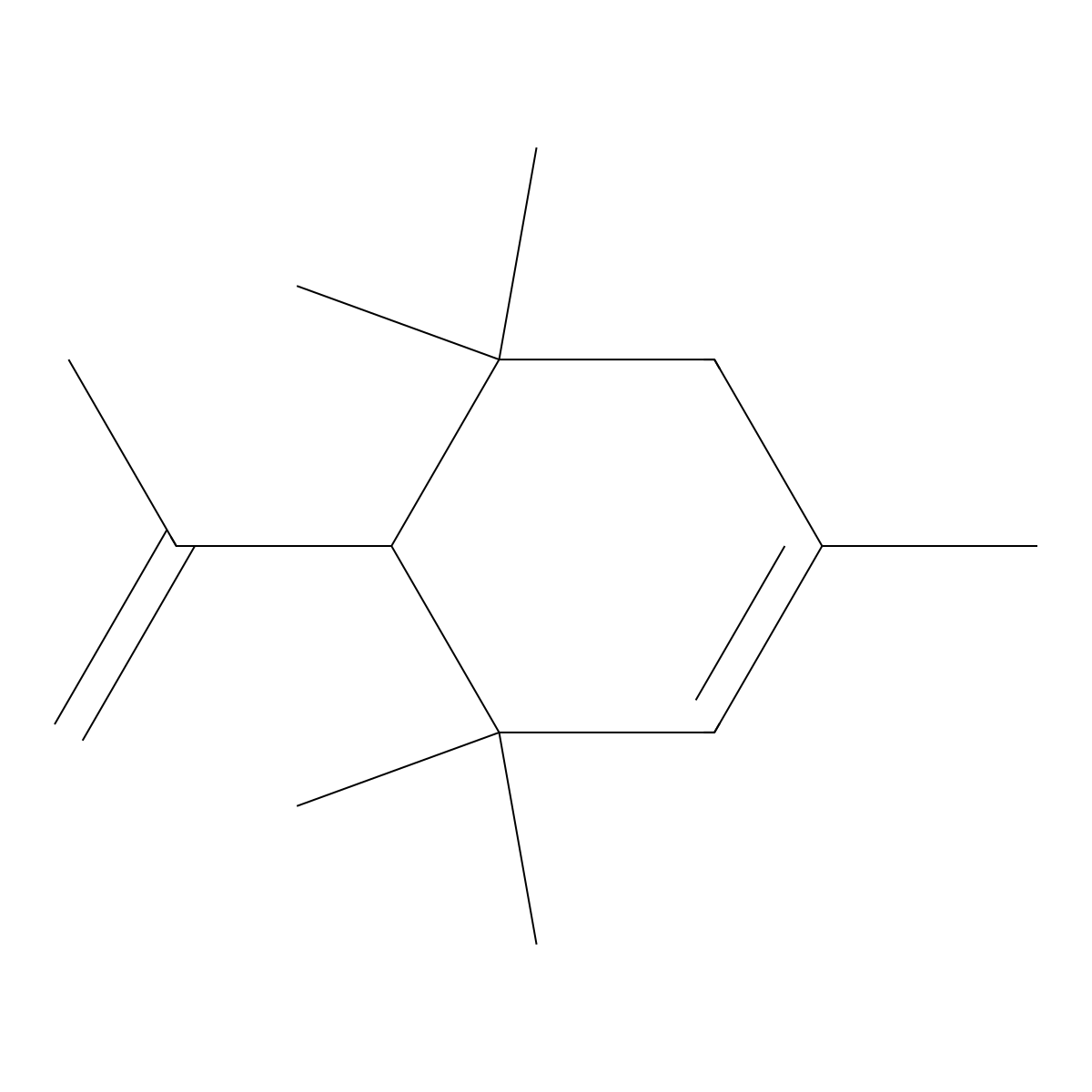3,3,5,5-Tetramethyllimonene molecular structure, CAS 68930-33-6