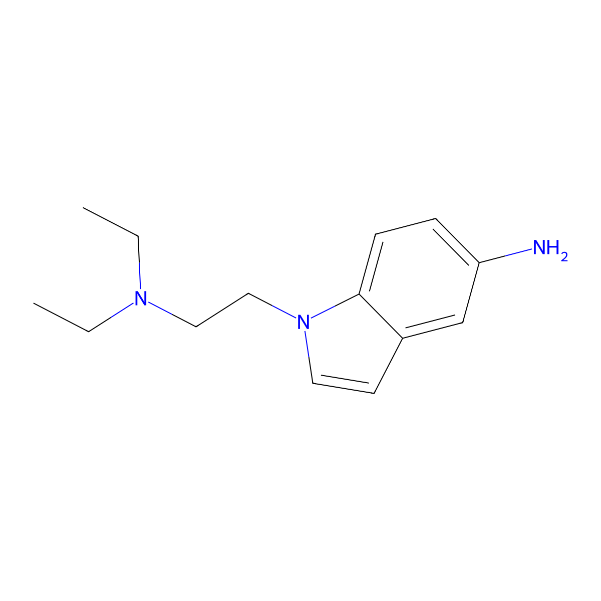 1-[2-(diethylamino)ethyl]-1H-indol-5-amine molecular structure, CAS 689300-12-7