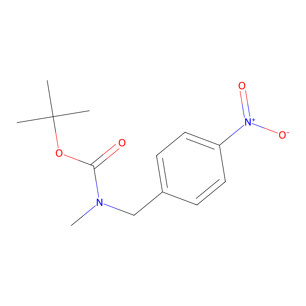 Tert-butyl N-methyl-N-[(4-nitrophenyl)methyl]carbamate molecular structure, CAS 689300-32-1