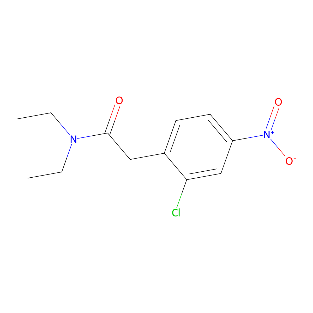 2-Chloro-N,N-diethyl-4-nitrobenzeneacetamide molecular structure, CAS 689300-53-6