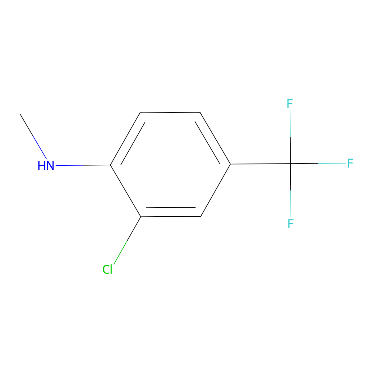 2-Chloro-N-methyl-4-(trifluoromethyl)aniline molecular structure, CAS 689300-85-4