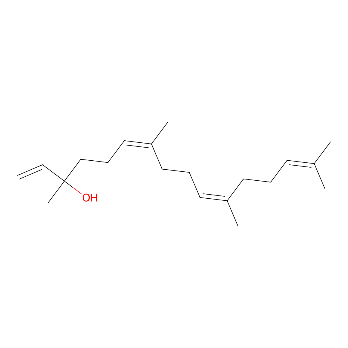 3,7,11,15-Tetramethyl-1,6,10,14-hexadecatetraen-3-ol molecular structure, CAS 68931-30-6