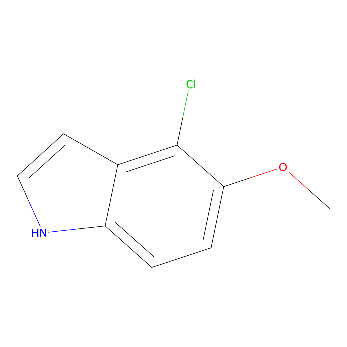 4-chloro-5-methoxy-1H-indole molecular structure, CAS 68935-48-8