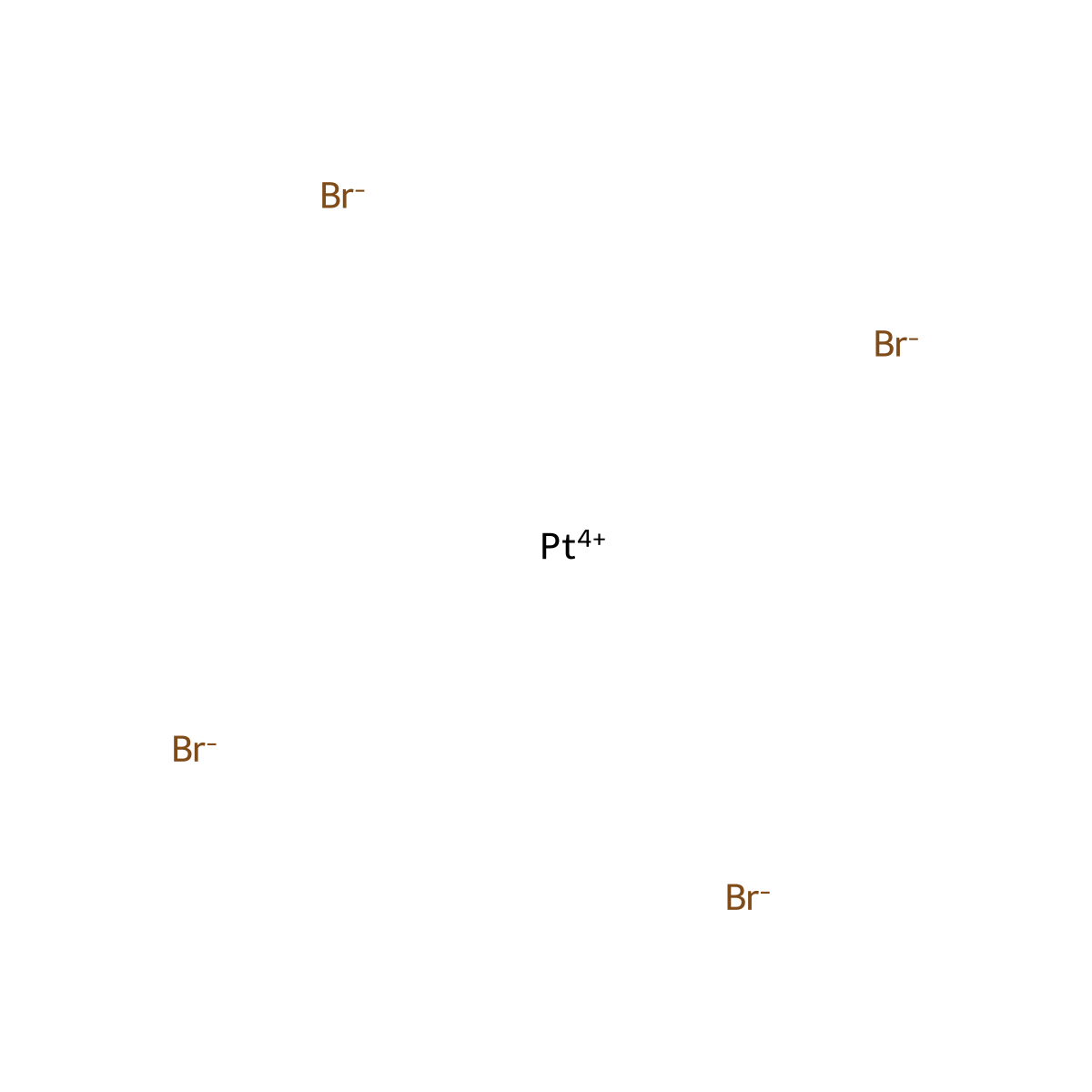 Platinum bromide (PtBr4) molecular structure, CAS 68938-92-1