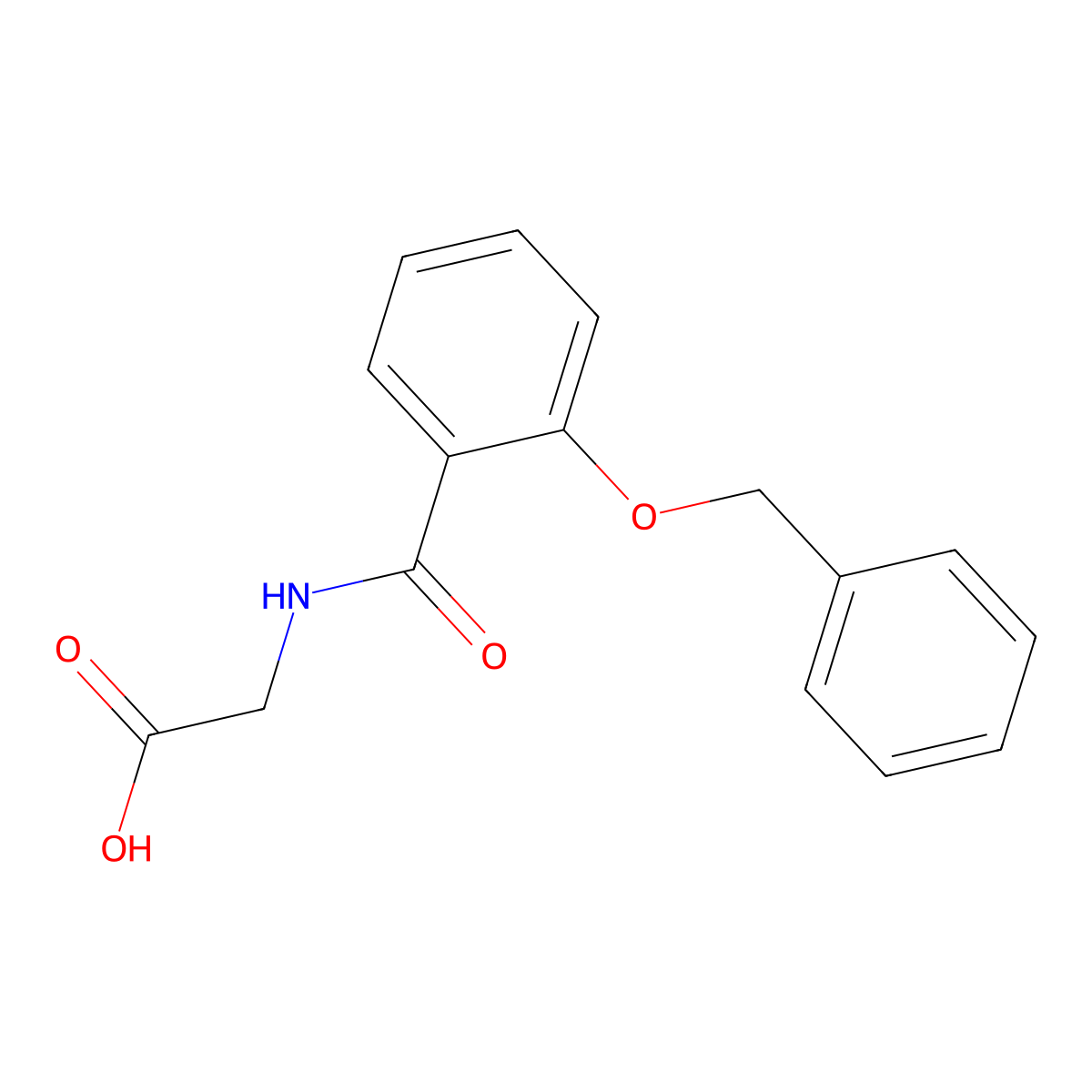 N-[2-(Phenylmethoxy)benzoyl]glycine molecular structure, CAS 68939-45-7