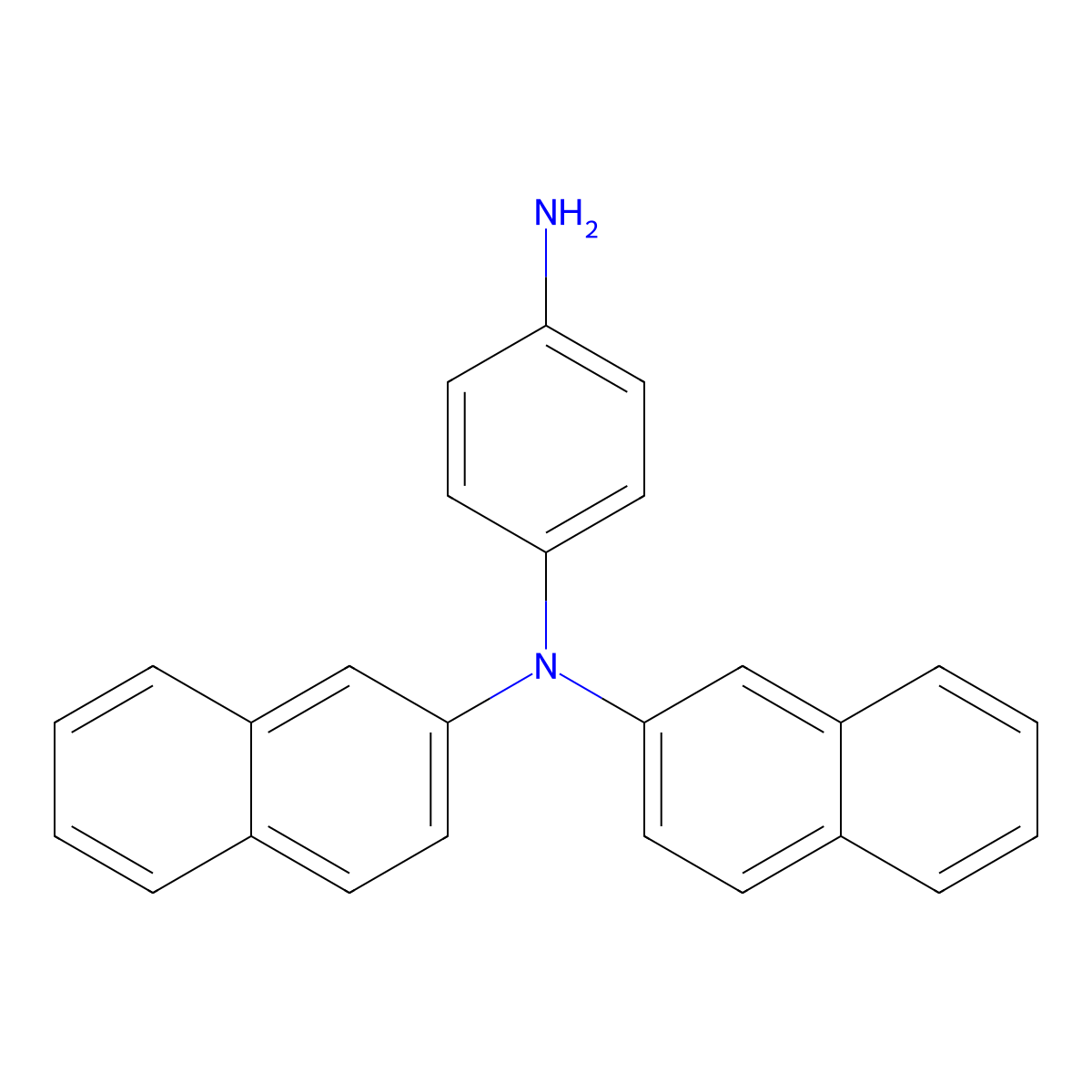 N,N-Di-2-naphthyl-p-phenylenediamine molecular structure, CAS 68941-03-7