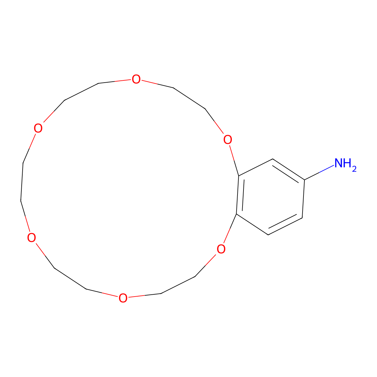 4'-Aminobenzo-18-crown-6 molecular structure, CAS 68941-06-0