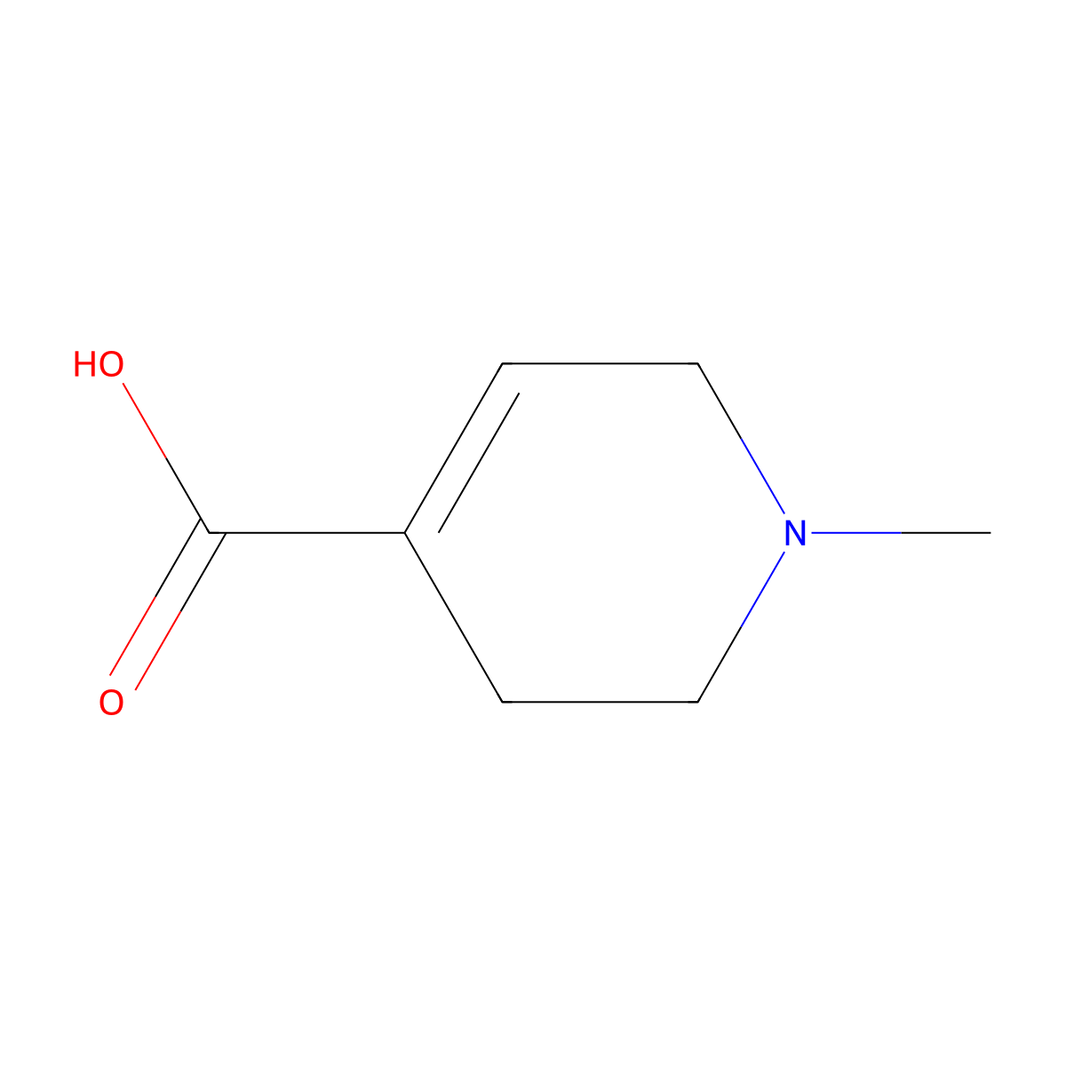 N-Methylisoguvacine molecular structure, CAS 68947-50-2