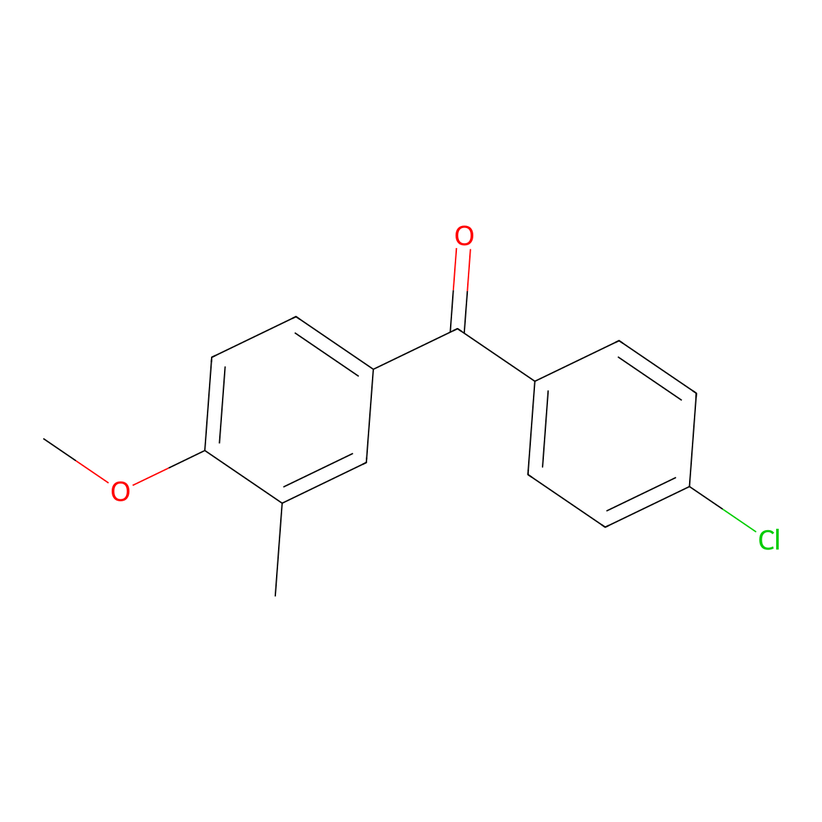 (4-Chlorophenyl)(4-methoxy-3-methylphenyl)methanone molecular structure, CAS 68947-53-5