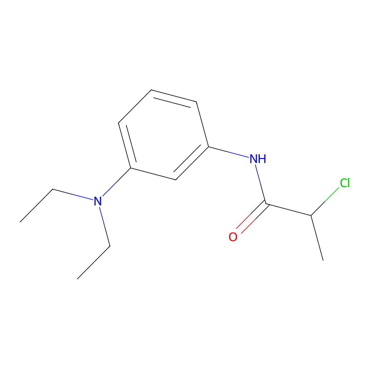 Propanamide, 2-chloro-N-[3-(diethylamino)phenyl]- molecular structure, CAS 68957-38-0