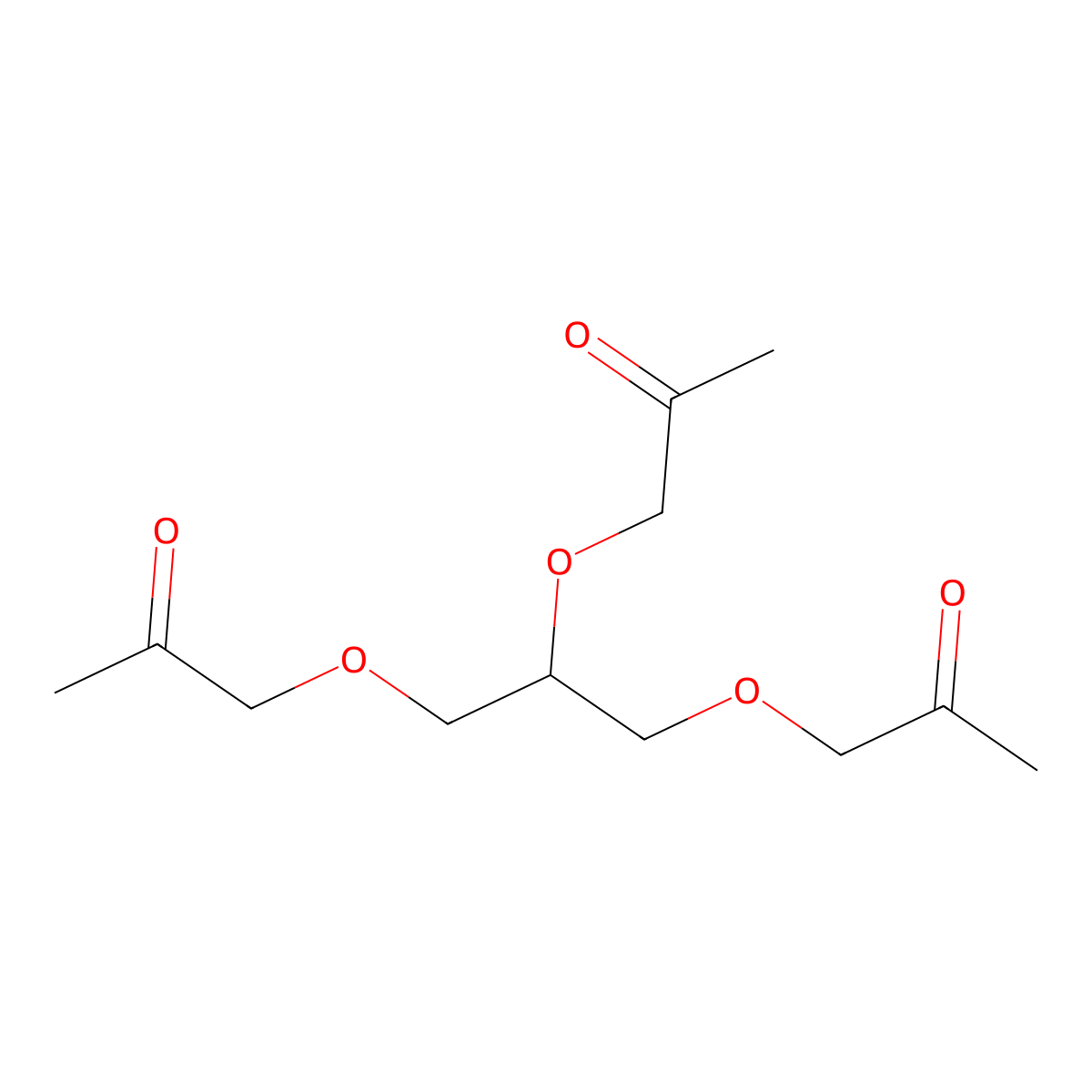 1-[2,3-Bis(2-oxopropoxy)propoxy]propan-2-one molecular structure, CAS 68958-64-5