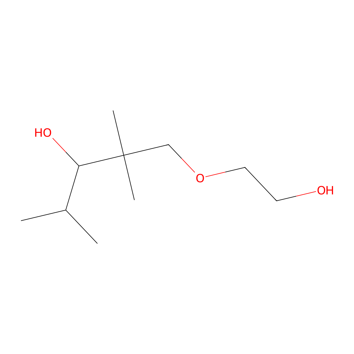 1-(2-Hydroxyethoxy)-2,2,4-trimethyl-3-pentanol molecular structure, CAS 68959-25-1