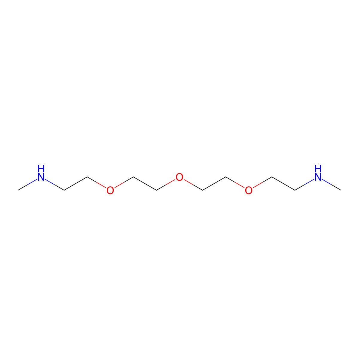 N-methyl-2-[2-[2-[2-(methylamino)ethoxy]ethoxy]ethoxy]ethanamine molecular structure, CAS 68960-89-4