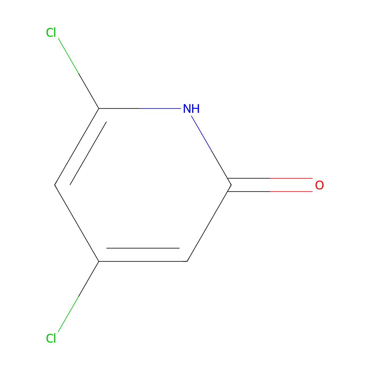 4,6-dichloropyridin-2(1H)-one molecular structure, CAS 68963-75-7