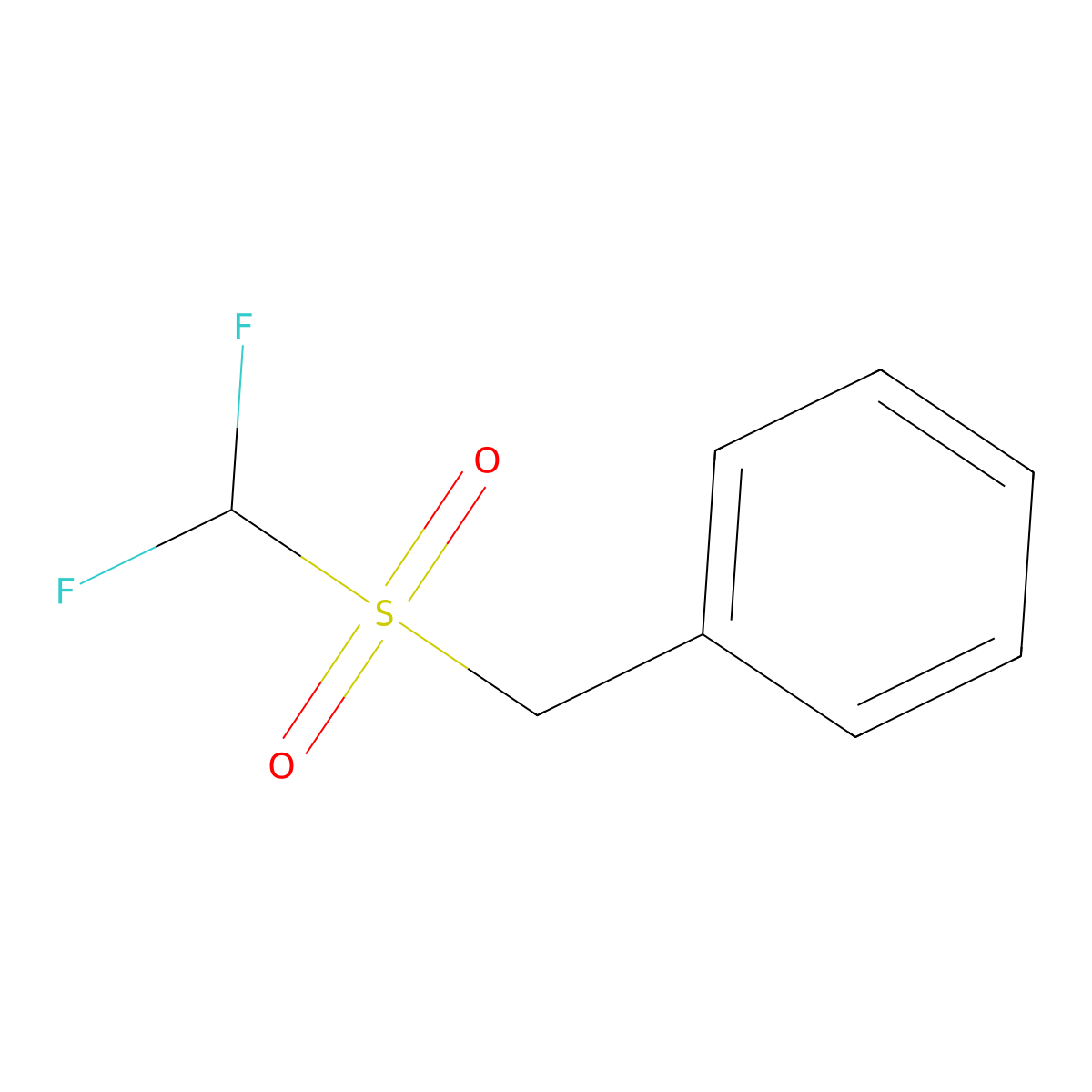 (((Difluoromethyl)sulfonyl)methyl)benzene molecular structure, CAS 68965-46-8