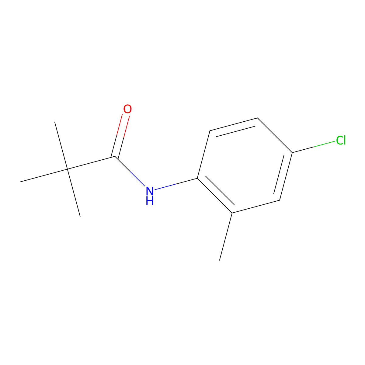 4'-Chloro-2,2,2'-trimethylpropionanilide molecular structure, CAS 68965-77-5