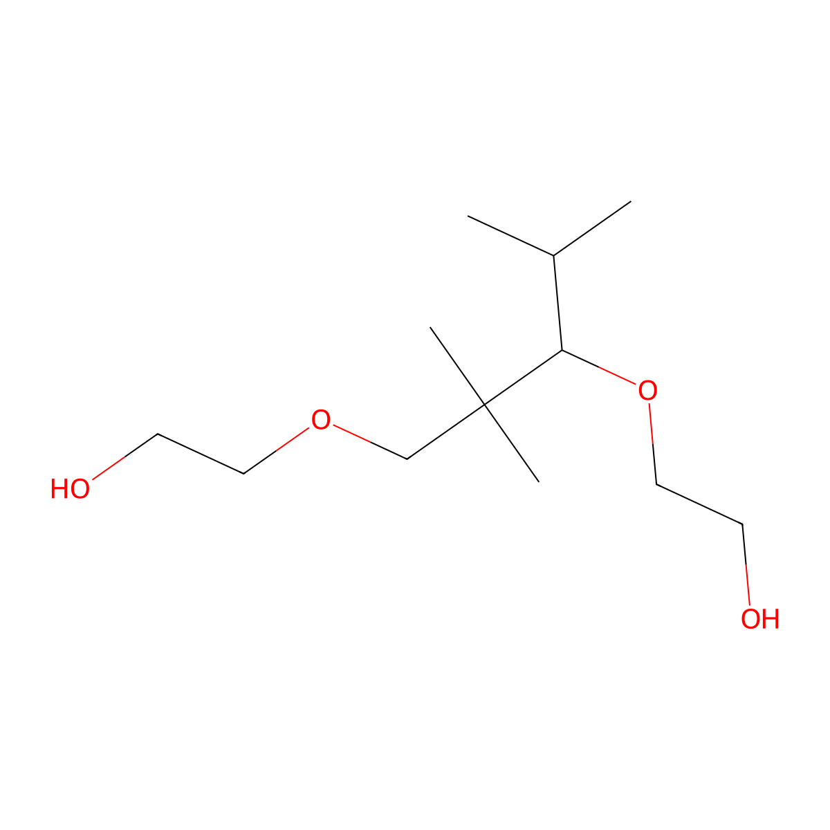 Ethanol, 2,2'-[[2,2-dimethyl-1-(1-methylethyl)-1,3-propanediyl]bis(oxy)]bis- molecular structure, CAS 68966-71-2