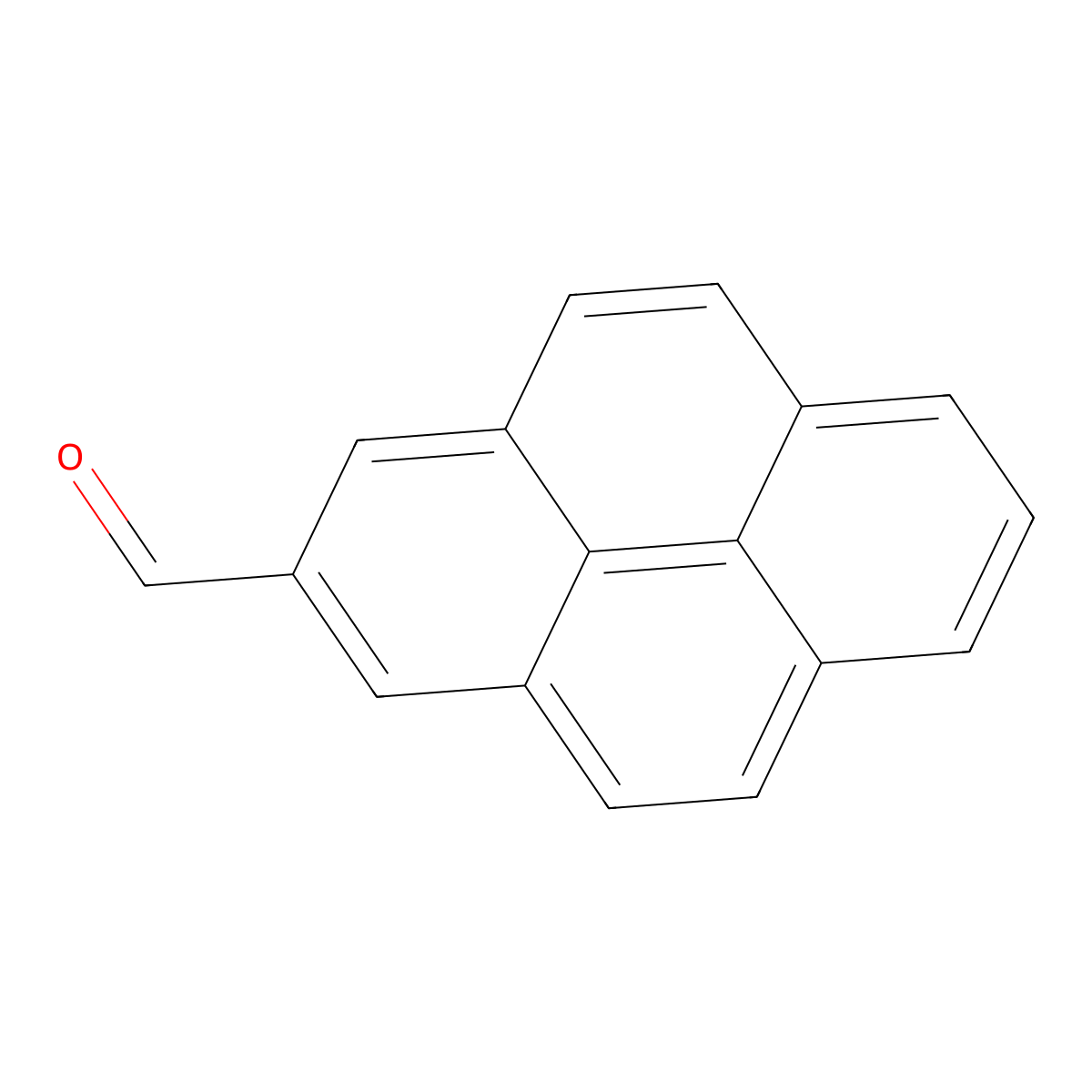 Pyrene-2-carbaldehyde molecular structure, CAS 68967-09-9
