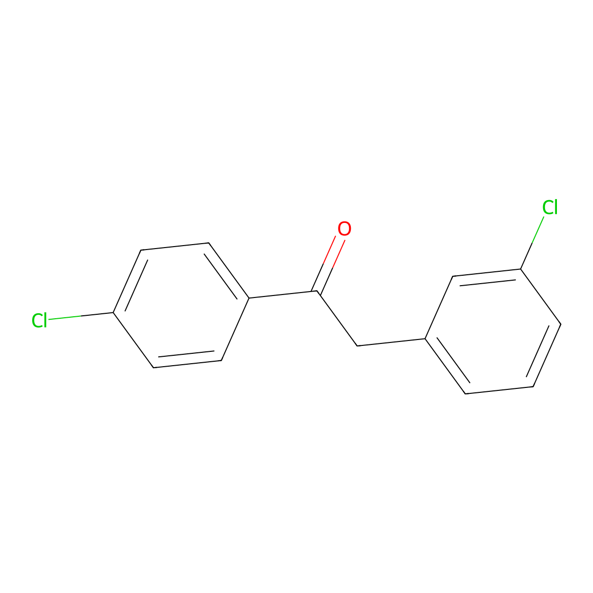 Ethanone, 2-(3-chlorophenyl)-1-(4-chlorophenyl)- molecular structure, CAS 68968-12-7