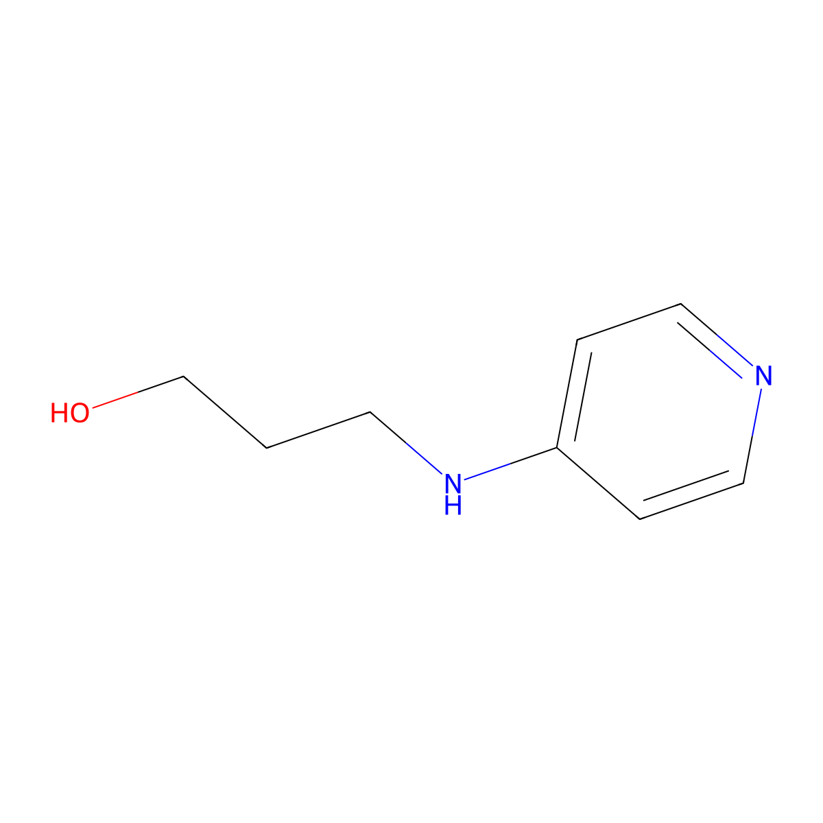 3-[(Pyridin-4-yl)amino]propan-1-ol molecular structure, CAS 68970-80-9