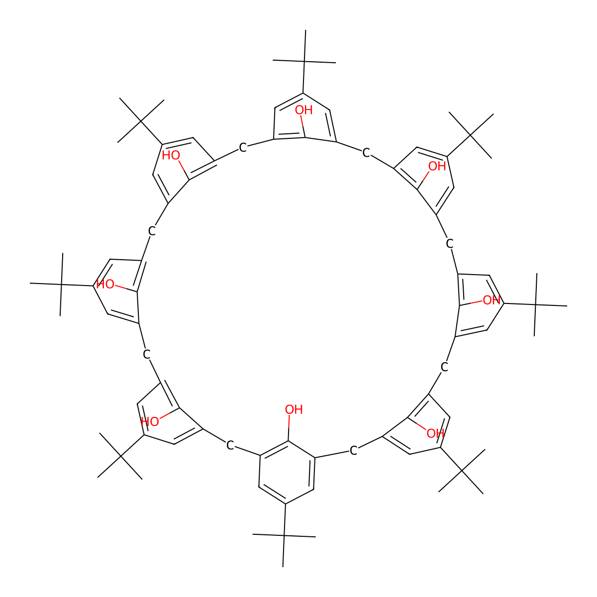 4-tert-Butylcalix[8]arene molecular structure, CAS 68971-82-4