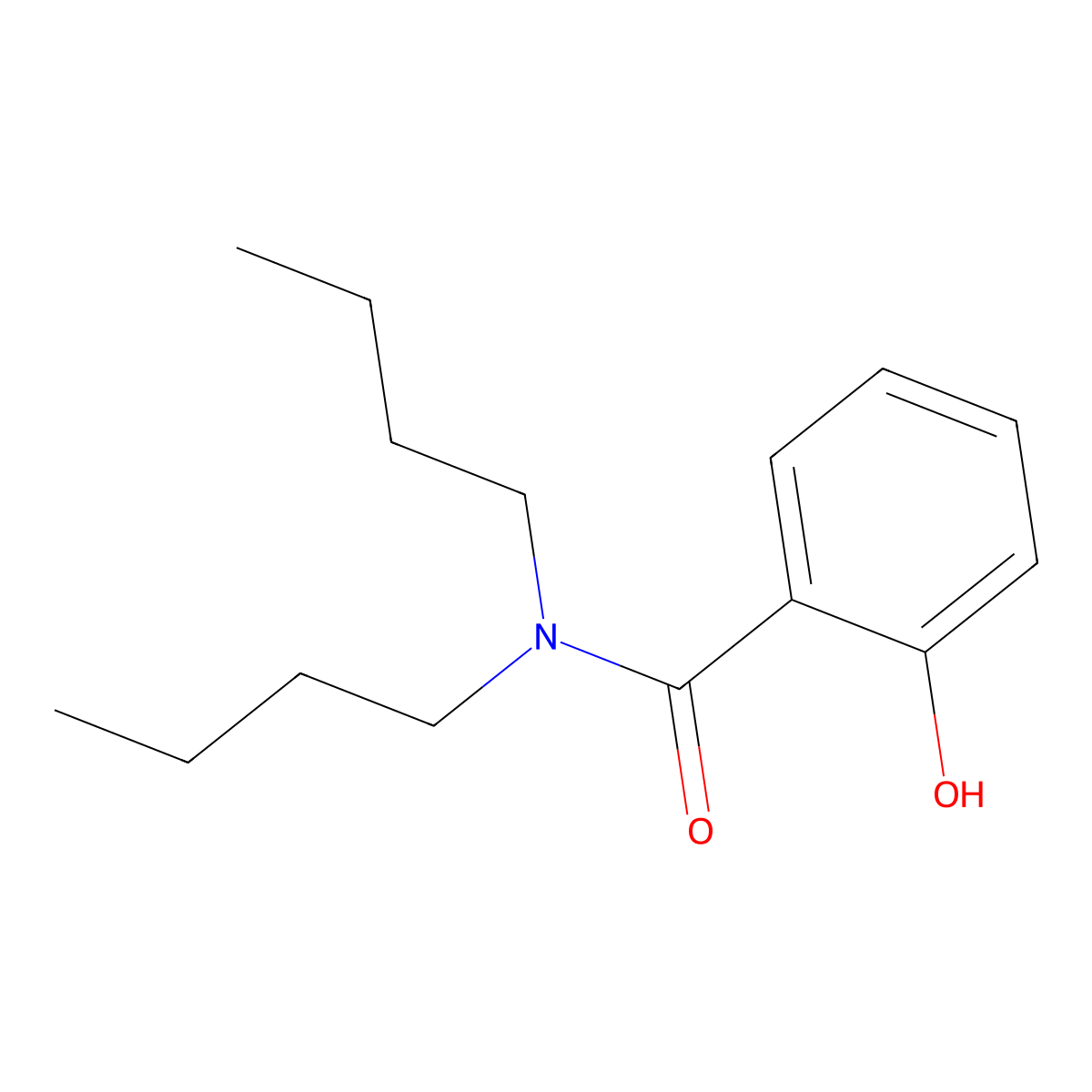 n,n-Dibutyl-2-hydroxybenzamide molecular structure, CAS 68973-57-9
