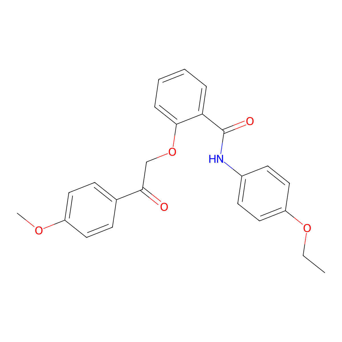 N-(4-ethoxyphenyl)-2-[2-(4-methoxyphenyl)-2-oxoethoxy]benzamide molecular structure, CAS 689743-10-0