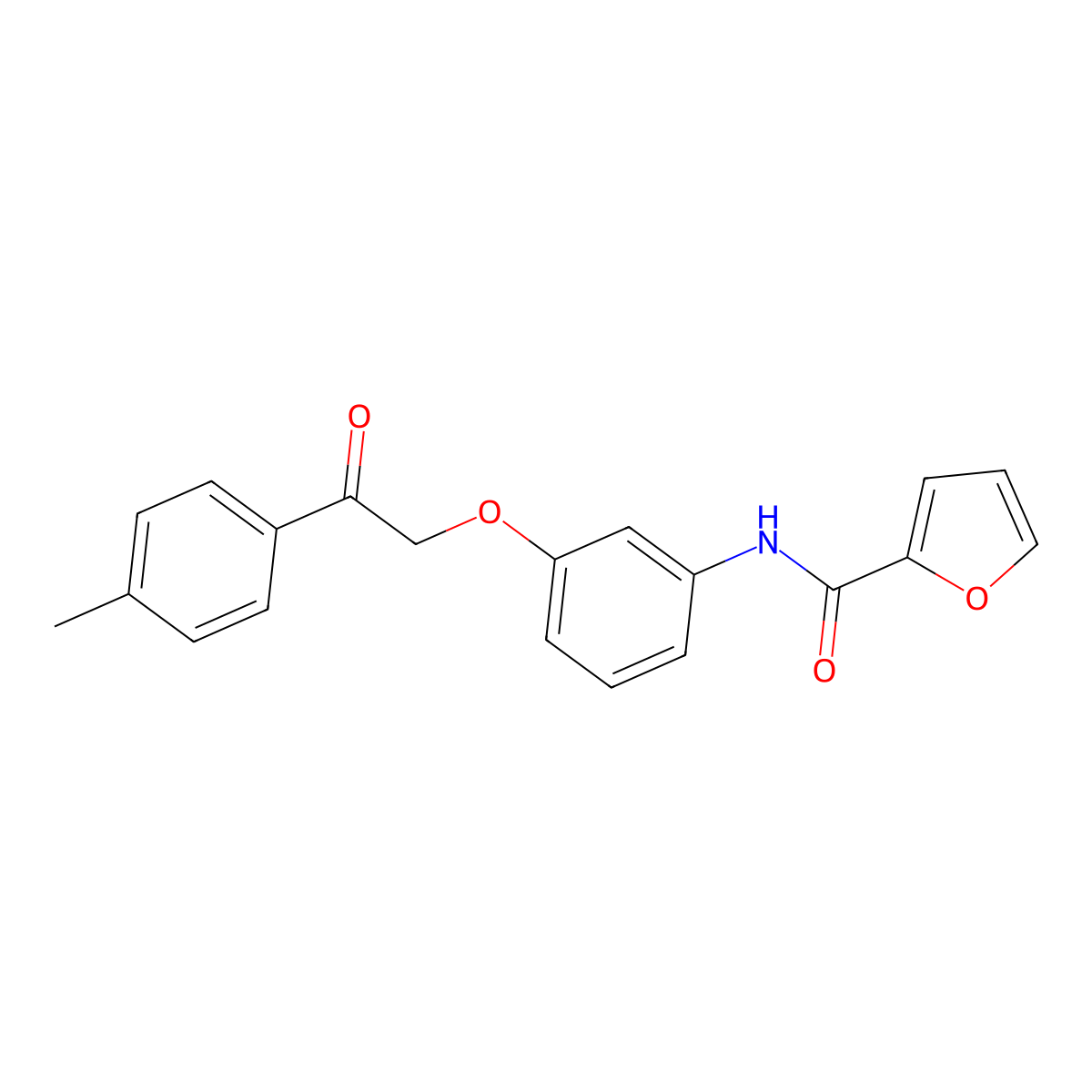 N-{3-[2-(4-methylphenyl)-2-oxoethoxy]phenyl}-2-furamide molecular structure, CAS 689743-18-8